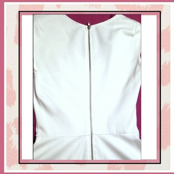 Bar III White Fit & Flare Dress ☆ Size: M - Picture 5 of 5